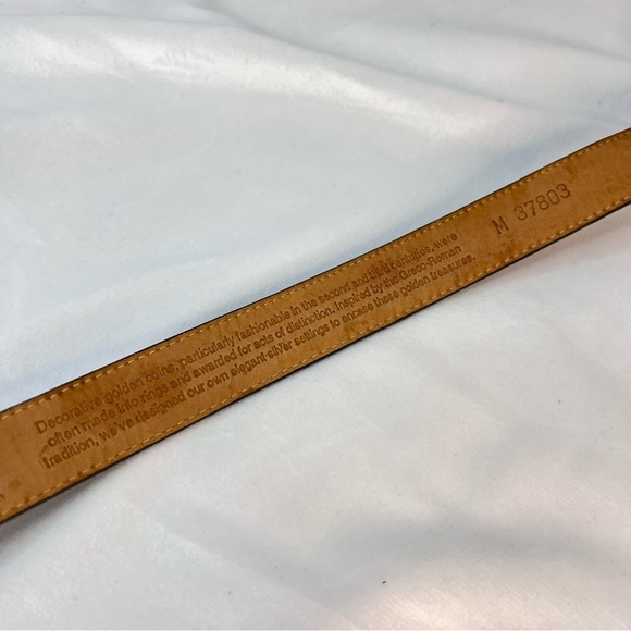 Vintage 90’s BRIGHTON Museum Collection Black Leather Coin Belt SZ M main image 6